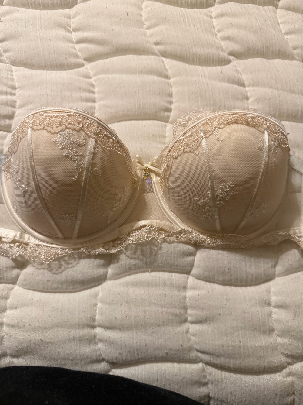 Honey Birdette Daisy Strapless Lace Detail Balconette Bra 36DDD/F 36F 14/E